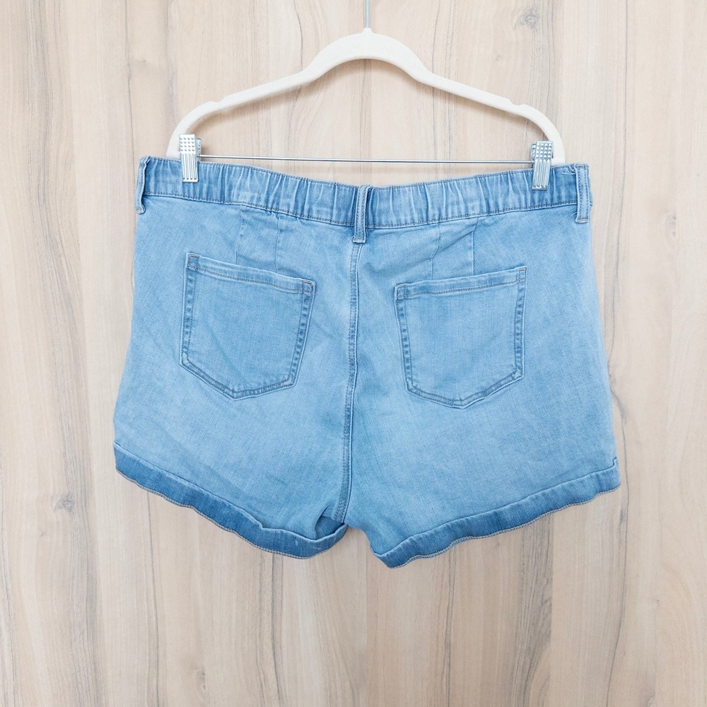 Torrid Womens Denim Shorts 1X  Weekend 3.5 Inch Super Soft Drawstring Summer - Picture 4 of 7